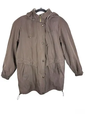 Braetan Tan Faux Suede Full Zip‎ Rumovable Hood Lined Insulated Coat Size M thumbnail 1