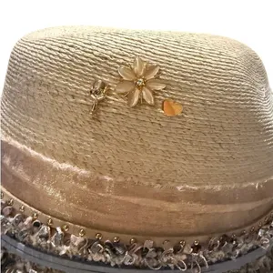 Guera Custom Straw Fedora Hat – Handmade Straw Fedora, Size XL thumbnail 7