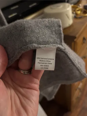 Cozy Open-Front Gray Cashmere Women's Cardigan Sweater thumbnail 2