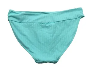 Aerie Real Good High Waisted Bikini Swim Bottom Ribbed Light Blue Size L thumbnail 1