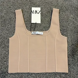 Zara Knit Corset Top thumbnail 1