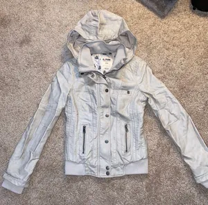 Garage Beige Leather Jacket thumbnail 1