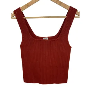 Abercrombie & Fitch Burnt Orange Ribbed Knit Crop Top Tank Top Womens Size M thumbnail 2