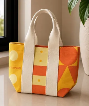 New Sol de Janeiro Canvas Mini Tote Bag Travel Beach Bag thumbnail 1