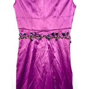 NWT Mandalay Oleander Purple Beaded Embellished Midi Cocktail Evening Dress Sz 2 thumbnail 9