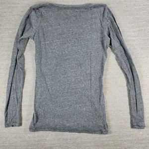Hollister V Neck Long Sleeve Basic Tee Size M Womens Gray Slim Fit Logo Y2K thumbnail 10
