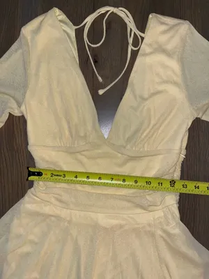 NWT Wild Fable Yellow Romper Dress Medium Fairycore Coquette Cottagecore thumbnail 6
