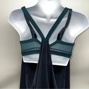 Lululemon Athletica Women’s Deep Blue Tank Top w/Teal Built in Bra-Size 8 thumbnail 5