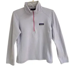 Patagonia Micro D 1/4 zip lavender fleece pullover sweatshirt‎ women’s S thumbnail 1
