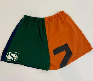 Custom Reworked Patchwork Shorts Red Size M thumbnail 7