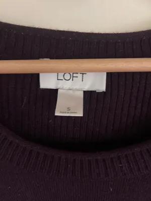 Loft dark purple sweater  thumbnail 2