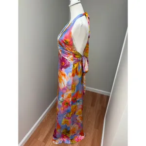 Show Me Your Mumu Chelsea Maxi Dress Brushed Blooms Abstract Print Size Small thumbnail 7