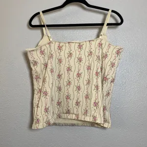 Y2K Cream Camisole Large Coquette Fairycore Feminine Dainty Cottagecore 2000s thumbnail 2
