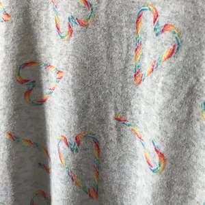 PINK VS long sleeve gray top‎ candy cane rainbow hearts women XL thumbnail 3