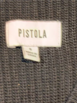 Pistola Bella Sleeveless Shoulder Pad Rib Knit Sweater Vest Minimalist Preppy S thumbnail 4