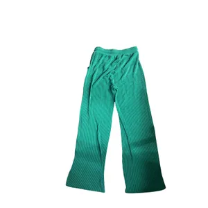 Tres Bien Green Ribbed Wide Leg Lounge Pants Medium Relaxed‎ Minimal Streetwear thumbnail 2