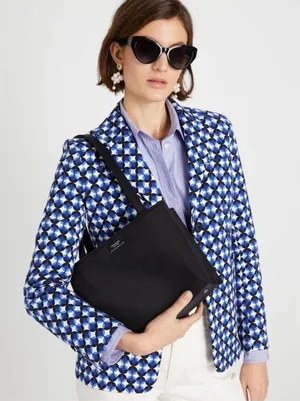 Kate Spade Sam Icon Nylon Vtg. Shoulder Bag with B/W Gingham Interior thumbnail 1
