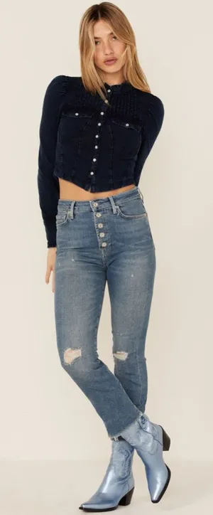 7‎ For All Mankind Women's Ultra High Rise Slim Kick Flare Jeans size 28 thumbnail 1