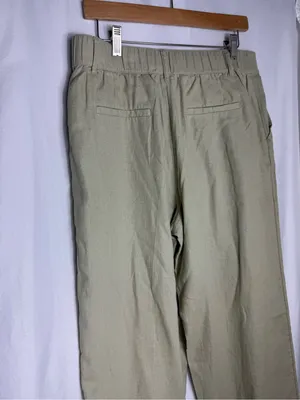 One a day Olive Green trousers linen Pants wide leg casual business 10 short thumbnail 6