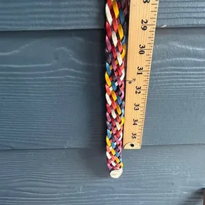 American Vintage Vintage Colourful‎ boho indie braided leather belt thumbnail 6