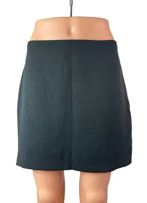 Abercrombie & Fitch Women's Black High Waisted Straight Mini Skirt Skort Size M thumbnail 1