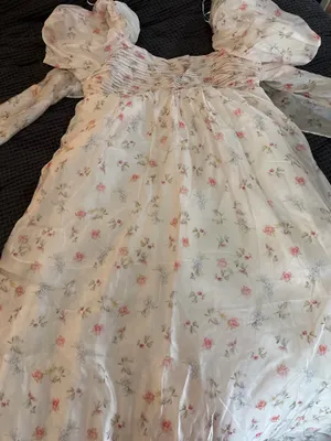 Melody Maxi Dress with Pleats and Bow Detail in Yellow Rose Floral - Bump Friendly thumbnail 3
