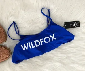 WILDFOX Blue White Swim Top Bikini NWT thumbnail 1