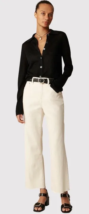 J.CREW Womens Jeans Beige Denim High Rise Relaxed 84 Kickout Crop Rigid Size 29 thumbnail 1