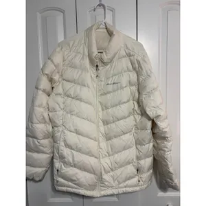 Eddie Bauer Puffer Jacket EB650 White Down Insulated Quilted Gorpcore L thumbnail 2
