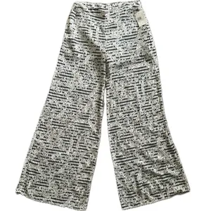 wide leg pants ornate pattern thumbnail 1