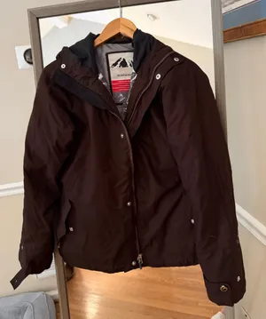 Women's Polar Edge Ski Snow Jacket Medium Brown Black thumbnail 1
