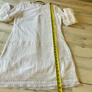 Lauren Ralph Lauren White Cotton Voile Floral Eyelet Long Sleeve Dress‎ Boho thumbnail 14