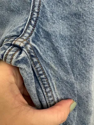 Zara High Waisted Wide Leg Blue Denim Jeans Size 8 thumbnail 4