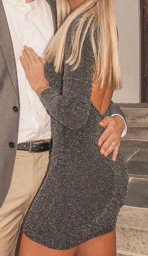 Black Sparkly valentine Dress thumbnail 2