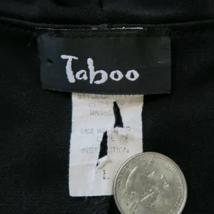 Vintage 90s Taboo Black & White Ruffle Cocktail Dress thumbnail 8