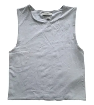 Babaton Aritzia Contour Muscle Tank White‎ Womens S Sleeveless Cropped Crew Neck thumbnail 1