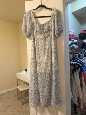 blue midi dress thumbnail 2