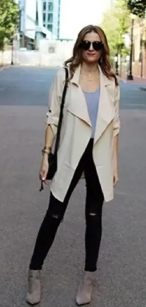 🍁🍂2xHP 🍁Grey Elbow Patch Sequined Coat🍁🍂 thumbnail 1