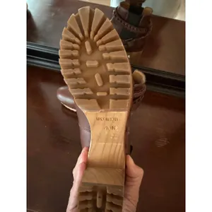 Ralph Lauren Leather Clog‎ Ankle Boots Women 40.5 Brown Excellent Boho Platform thumbnail 6