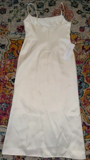 Azazie White Beaded Midi Dress thumbnail 4