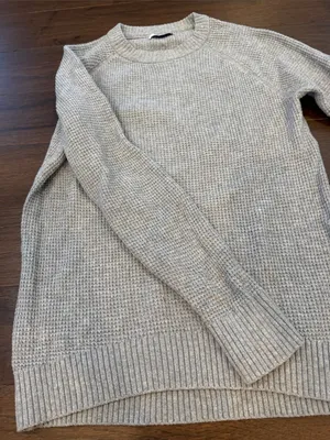 Old Navy Women’s So Soft Crewneck Waffle Knit Sweater Gray - Small Tall - C1-345 thumbnail 4