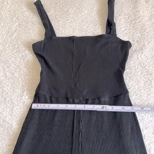 Reformation Ribbed Knit‎ Wide-Leg Jumpsuit Black XS thumbnail 4