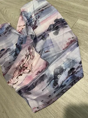 lululemon athletica Pink and Purple Watercolor Print Leggings thumbnail 3