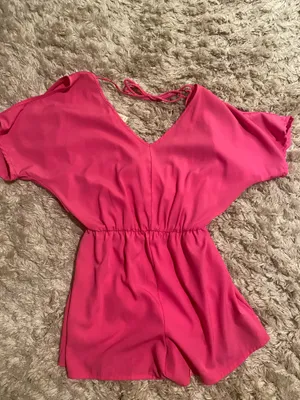 Hot Pink Peppermint Romper thumbnail 2