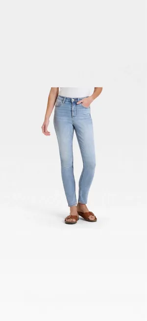 Women's High-Rise Everyday Skinny Jeans - Light Wash thumbnail 3