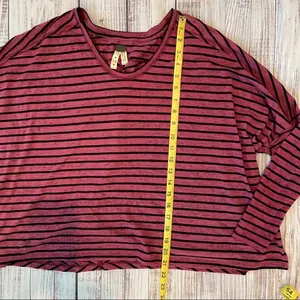 Free People We the Free Striped Oversize Tee Shirt. Size XSmall. thumbnail 7