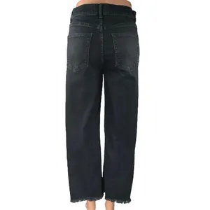 Reformation Jeans Emma High Rise Black Baggy Wide Leg Crop Denim Jeans Size 28 thumbnail 3