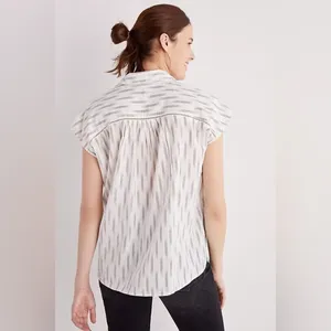 Anthropologie Pilcro Embroidered Surf Oversized Sleeveless Stripe Top Size XS thumbnail 2