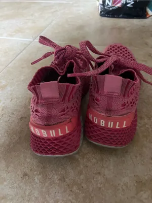 NOBULL Pink Knit Lace-Up Women's Sneakers thumbnail 2