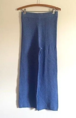 Tribal Blue Sweater Knit Pants thumbnail 2